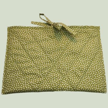 Pochette matelassée en coton chintz, housse à livres et tablettes, création originale pièce unique, tissu vintage Romanex de Boussac 1972. Verso, doublure et matelassage.