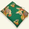 Housse matelassée en tissu vintage 1950s, pour ordinateur 13 pouces, création originale pièce unique, étui doublé réversible. Recto face B.