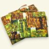Pochette matelassée à livres de poche, housse pour tablettes, création originale pièce unique, tissu vintage années 1950s revalorisé.