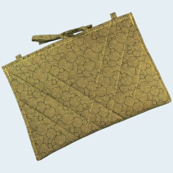 Housse à livres et tablettes, étui matelassé et petit sac fleuri champêtre, fait main, création originale pièce unique, tissu vintage Marignan années 1960s. Verso, doublure et matelassage.