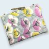 Housse pour ordinateur 13 pouces, en tissu vintage des Sixties, création originale pièce unique, étui matelassé doublé réversible.