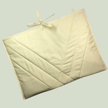 Sac pour ordinateur 13 pouces en tissu floral élégant et romantique, motif rétro champêtre, création originale faite main à Paris, étui doublé réversible. Verso, doublure et matelassage.